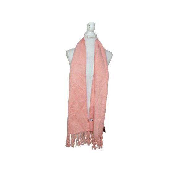 NEW Alpaca Camargo Pink Scarf Fringe Long Length 76x9" Warm Soft Winter Neck NWT - Picture 3 of 12